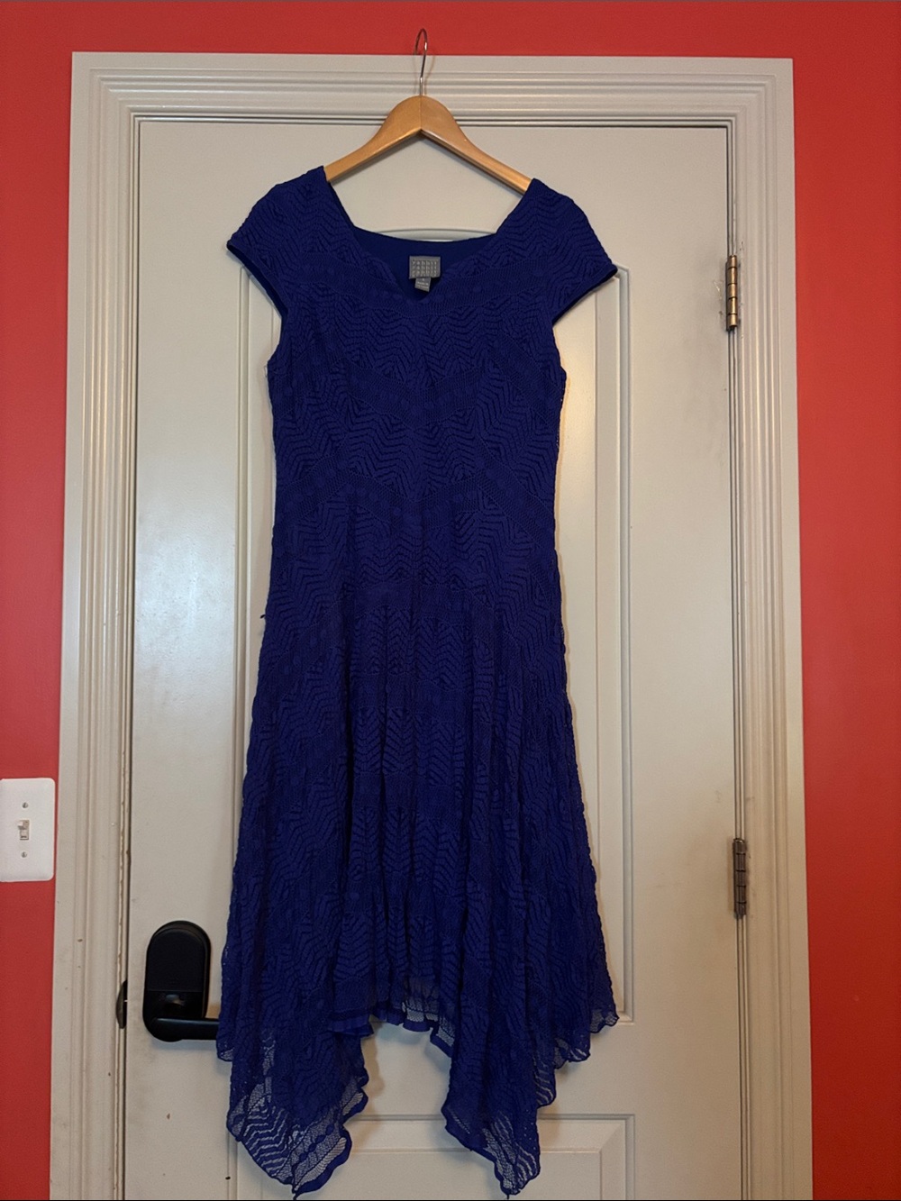 RABBIT RABBIT Women's Royal Blue Cap Sleeve Lace Dress - size 8